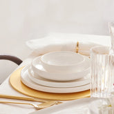 Karaca Streamline New Saturn Gold 59-teiliges Geschirrset aus Porzellan für 12 Personen